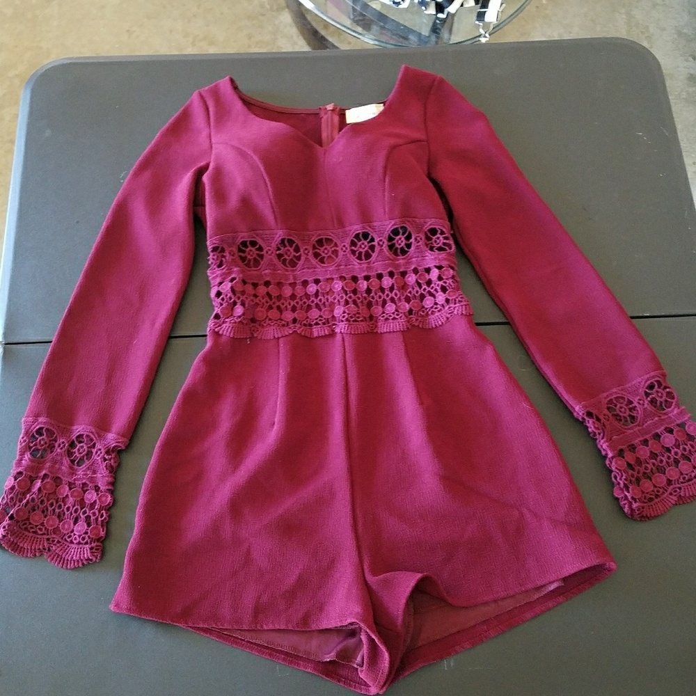 Solemio burgandy romper